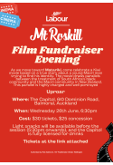 Mt Roskill Labour Film Fundraiser
